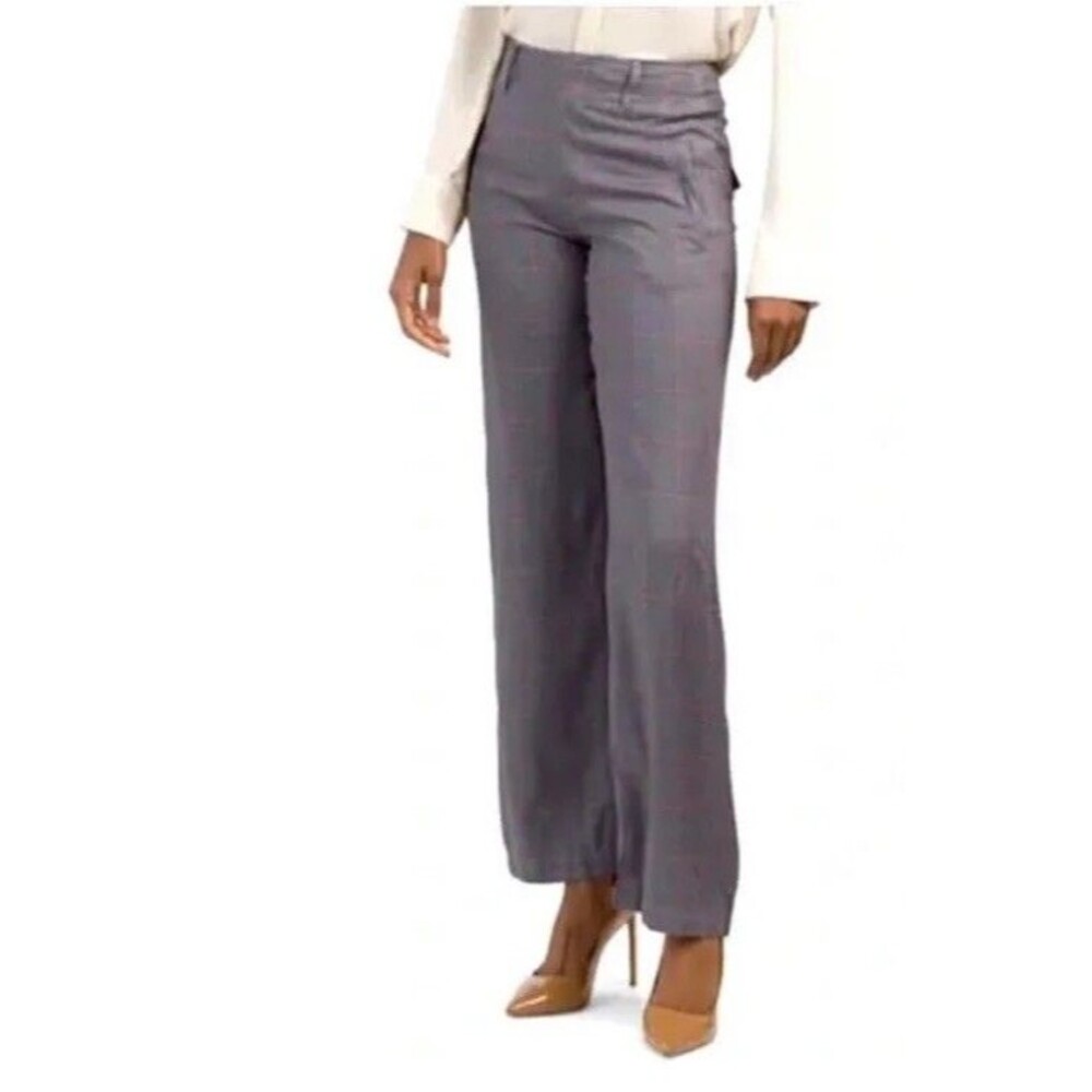 Rag And Bone Dylan Trouser Houndstooth Plaid Red & Black Women’s Size 8